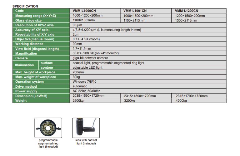 Máy đo quang học tự động Insize VMM-L1001CN