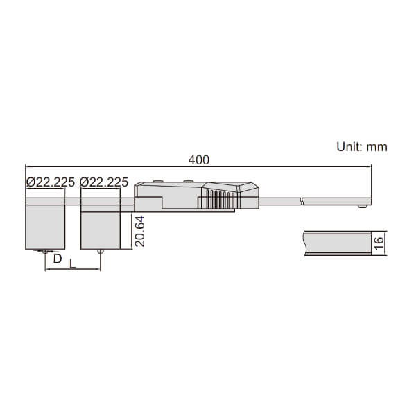 Thước cặp điện tử INSIZE 1527-3001 ((22.22+D)~300mm)