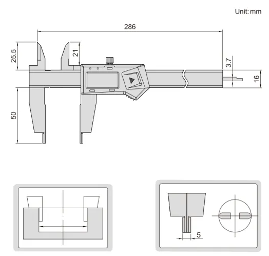 Thước kẹp điện tử ngàm đá bề mặt INSIZE 1534-200