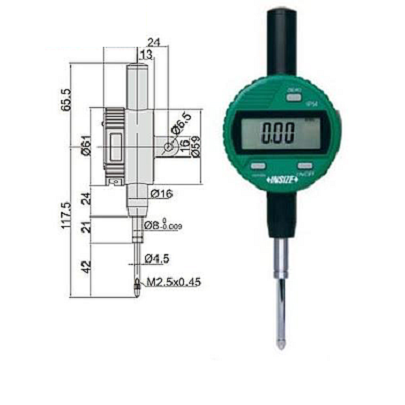 Đồng hồ so điện tử chống nước INSIZE 2115-25 (25.4mm/0.01mm)