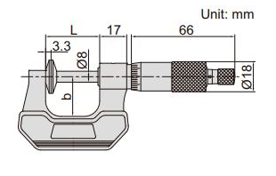 Panme đo bước răng INSIZE 3294-75 (50-75mm)