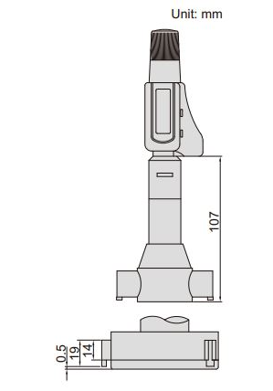 Panme đo trong điện tử 3 chấu INSIZE 3128-300