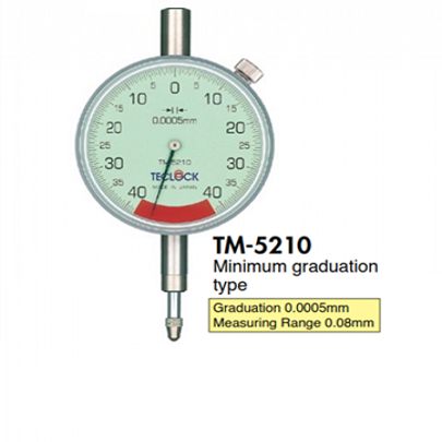 Đồng hồ so Teclock TM-5210 (0.08mm/0.0005mm)
