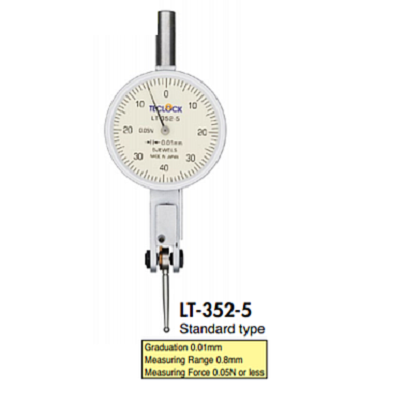 Đồng hồ so chân gập Teclock LT-352-2 (0.08mm/0.01mm lực đo nhỏ )