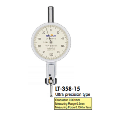 Đồng hồ so chân gập Teclock LT-358-25 (0.2mm/0.001mm Lực đo nhỏ )
