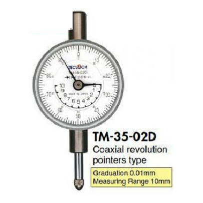 Đồng hồ so Teclock TM-35-02D (10mm/0.01mm)