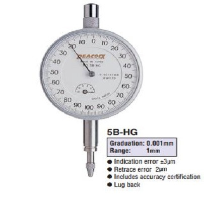 Đồng hồ so Peacock 5B-HG (1mm, 0.001mm)