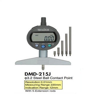 Đồng hồ đo độ sâu điện tử TECLOCK DMD-215J (12(220)mm/0.01mm)