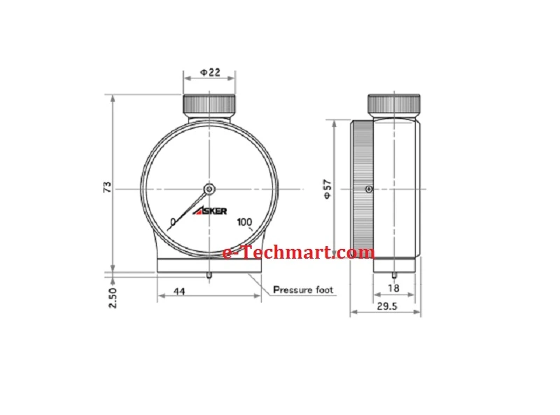 Máy đo độ cứng cao su ASKER Type A