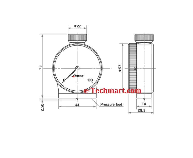 Máy đo độ cứng cao su ASKER Type B