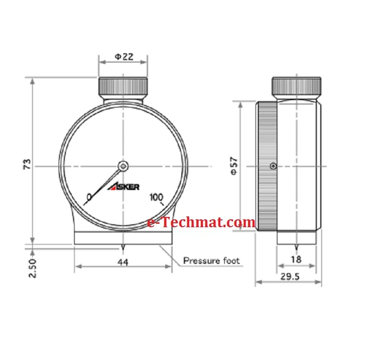 Máy đo độ cứng cao su ASKER Type D