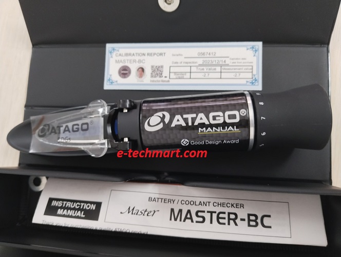 Khúc xạ kế đo trọng lượng riêng của chất lỏng trong pin ATAGO MASTER-BC