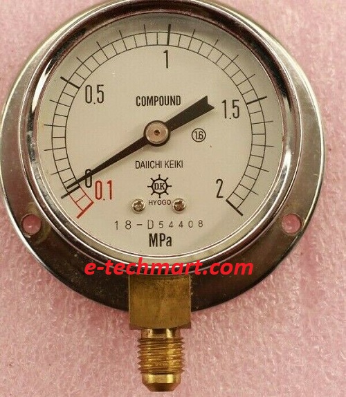 Đồng hồ đo áp suất Daiichi Keiki BT UNF7/16 φ60 (-0.1~2Mpa)