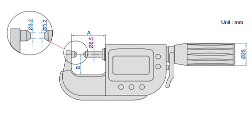 Panme điện tử Insize 3359-25 (0-25mm/0-1")