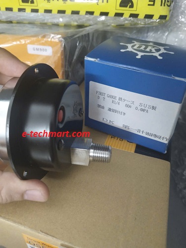 Đồng hồ đo áp suất loại 2 kim Daiichi Keiki DT R1/4 φ60 (0.1~0.4Mpa)