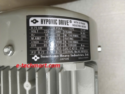 Motor giảm tốc Sumitomo cốt âm 3 pha 380V RNYM1-1530-240