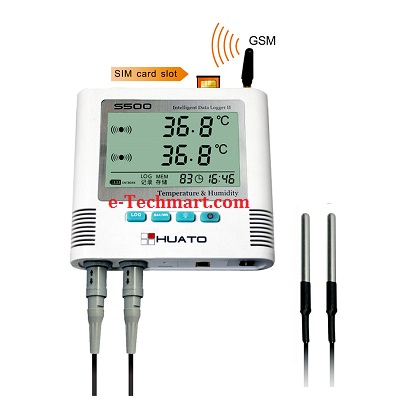 Thiết bị ghi dữ liệu nhiệt độ và độ ẩm HUATO GSM S500