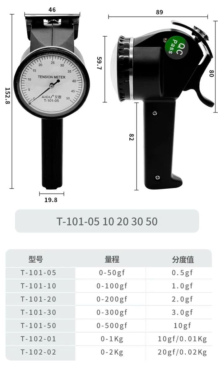 Máy đo lực căng dây AIGU T-101-50
