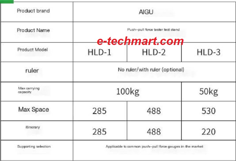 Chân đế cho máy đo lực AIGU HLD-3