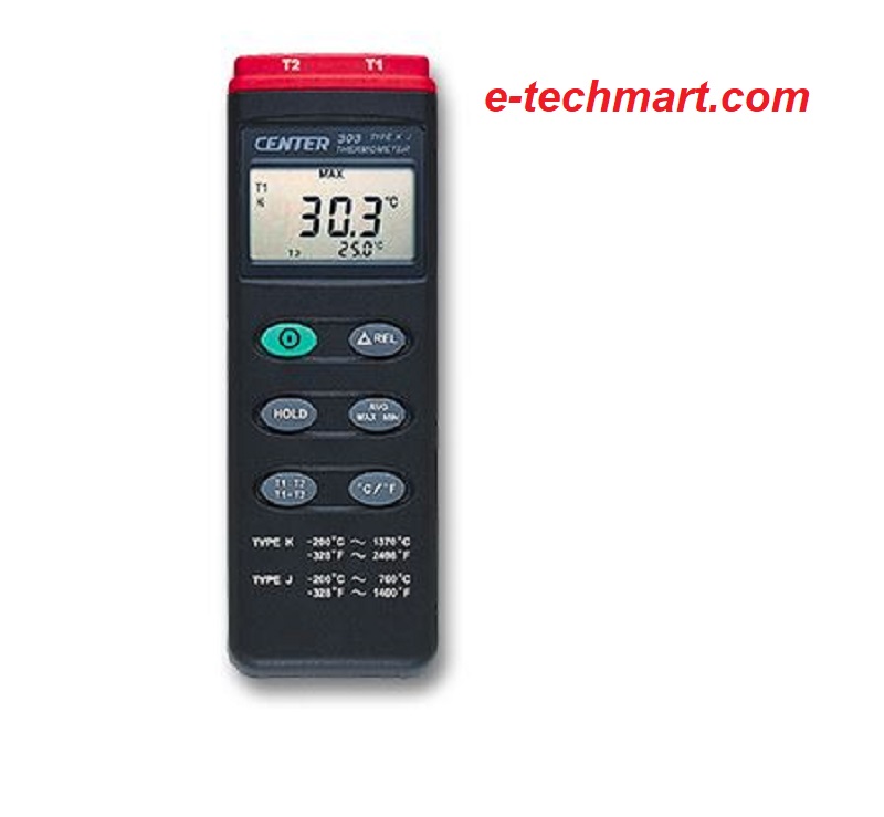 Máy đo nhiệt độ tiếp xúc 2 kênh CENTER 303