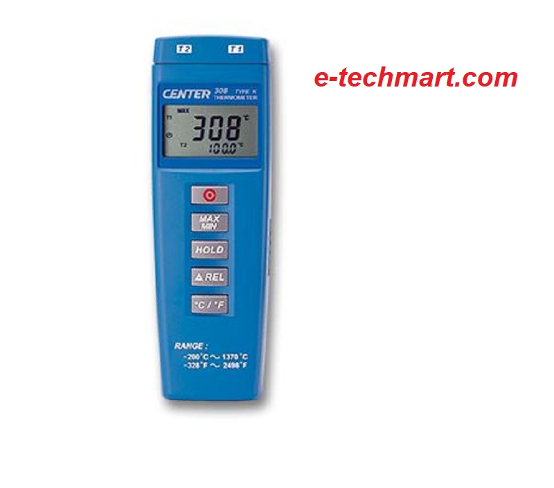 Máy đo nhiệt độ tiếp xúc 2 kênh CENTER 308