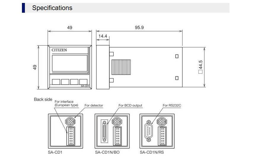 Bộ hiển thị Citizen SA-CD1N/BO