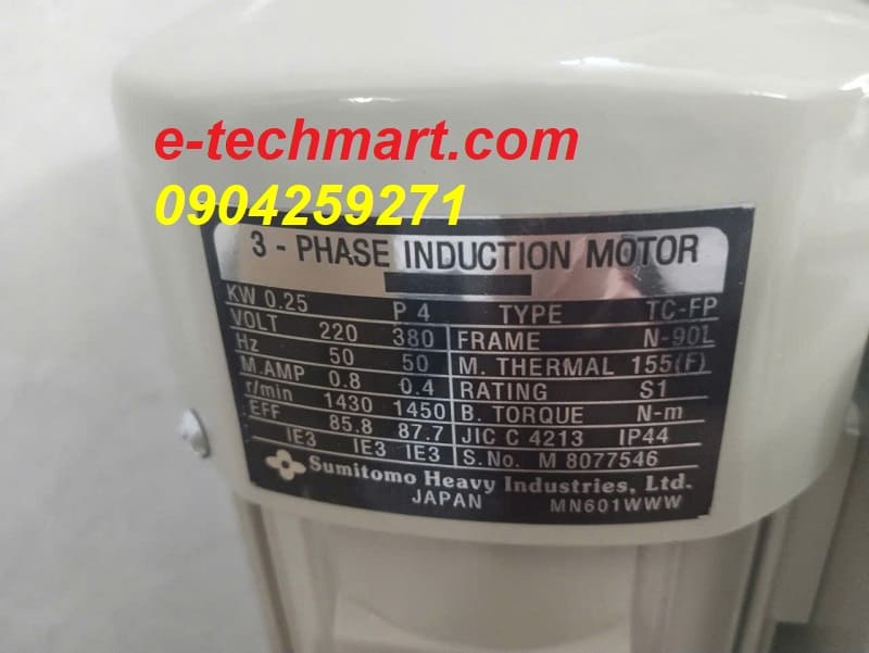 Motor giảm tốc Sumitomo cốt âm RNYM03-1220-15