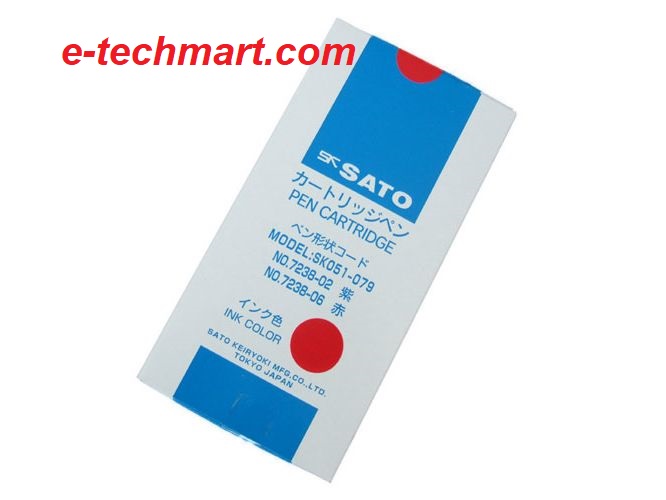 Bút bi dùng mực màu đỏ Sato 7238-06