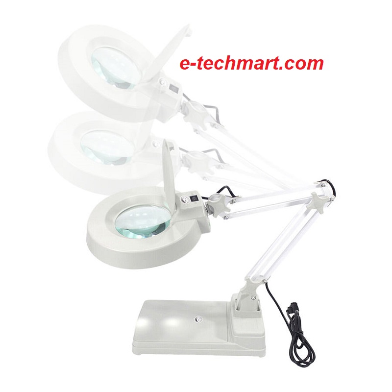 Kính lúp 10X để bàn có đèn LED LT-86C