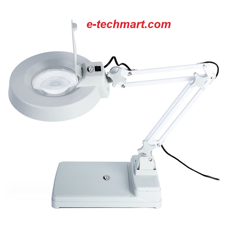 Kính lúp 10X để bàn có đèn LED LT-86C
